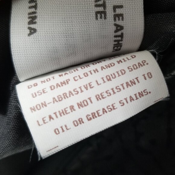 Gino Di Giorgio by Comint Coat Black Leather Texture 80s 90s Lined Size Small - Picture 8 of 8